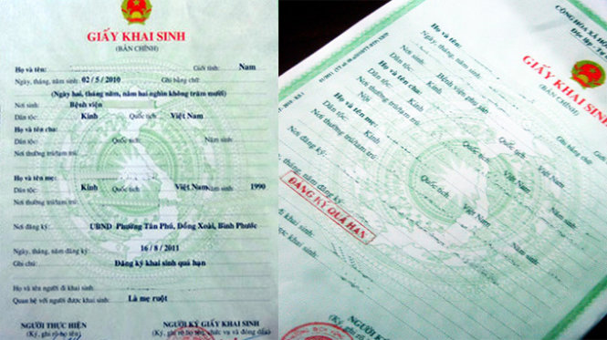 How is the online birth certificate registration in Vietnam?