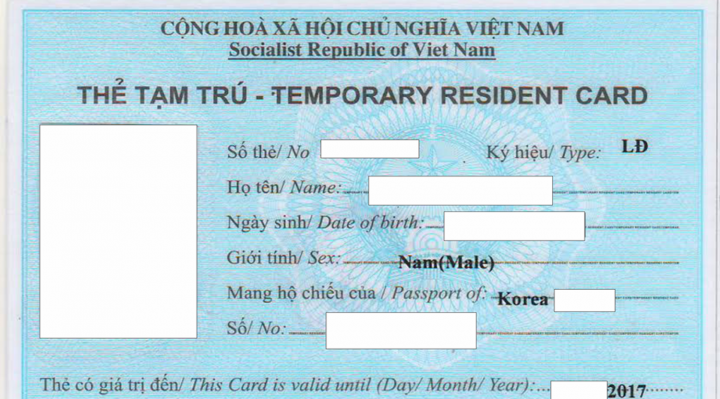 Temporary residence extension fee for foreigners in Vietnam